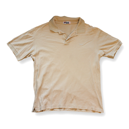 Fila Vintage 90s Poloshirt Beige | Size M