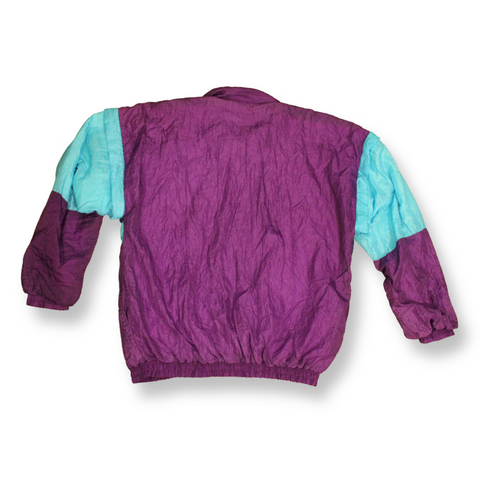 *Rare Vintage 80s Windbreaker Jacket Purple/Turquoise | Size L