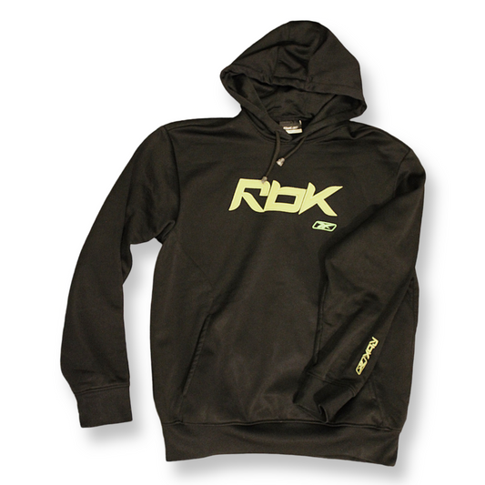 Reebok Vintage Spellout Logo Hoodie Black | Size XL