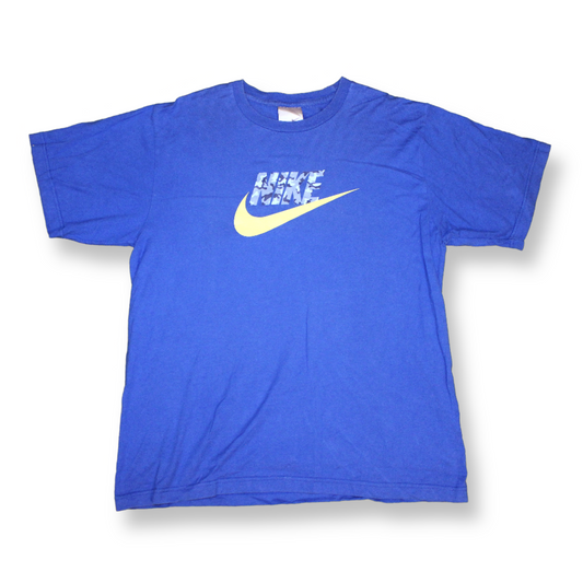 Nike Vintage Military Spellout T-Shirt Blue | Size M