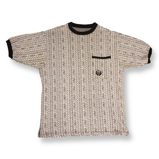 Vintage Crazy Pattern Shirt Grey/Black | Size L