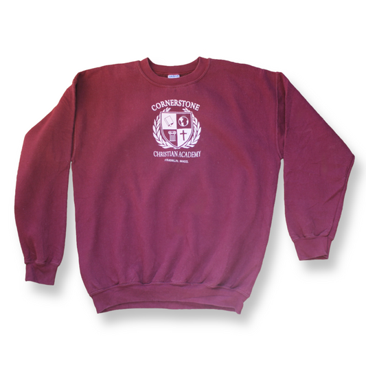 Cornerstone Christian Academy Franklin Wine Sweater | Size L