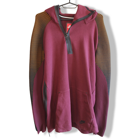 Nike Sportswear Club Contemporary Fleece Tiger Camo Hoodie - Volt Neon Green & Crimson | Size M