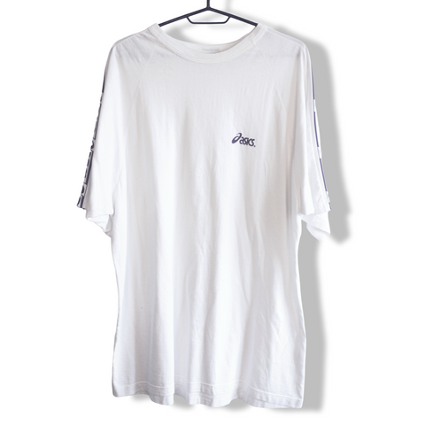 Asics Vintage T-Shirt White / Purple | Size XL