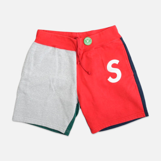Supreme SS19 Logo Colorblocked Sweatshorts